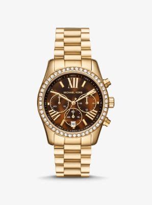 michael kors mk868 206|lexington pavé gold tone watch.